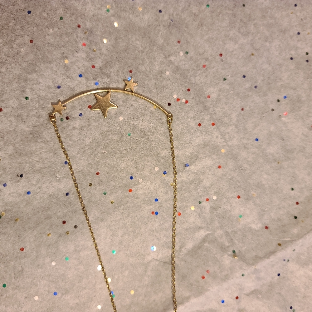 Marlyn Schiff Gold bar/star necklace